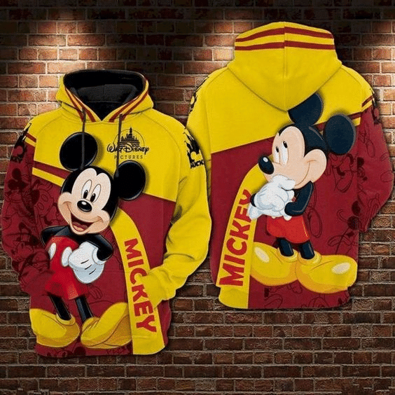 Funny Mickey Mouse Comics Disney 108 Fan Gift Stylist Unisex Cartoon Graphic Outfits Aop Hoodie 1133