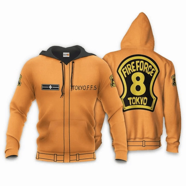 Company 8 Fire Force Tokyo Ffs Anime Manga For Men And Women 3d Hoodie Zip Hoodie