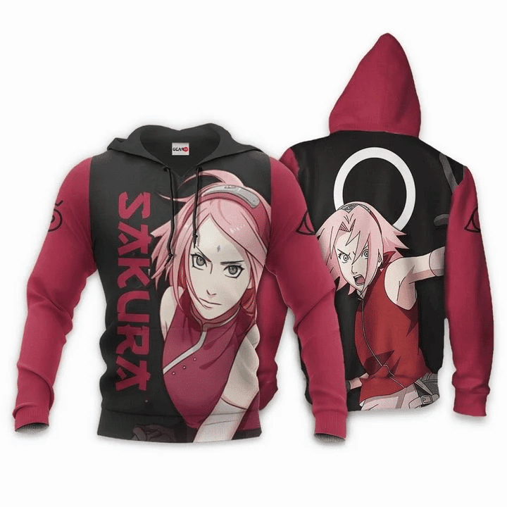 Sakura Haruno Naruto Anime Manga For Men And Women 3d Hoodie Zip Hoodie