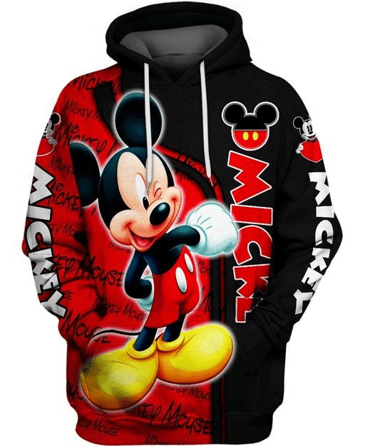 Funny Mickey Mouse Comics Disney 35 Fan Gift Stylist Unisex Cartoon Graphic Outfits Aop Hoodie, Zip Hoodie 1743