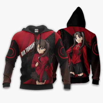 Rin Tohsaka Fate Stay Night Anime Manga For Men And Women 3d Hoodie Zip Hoodie