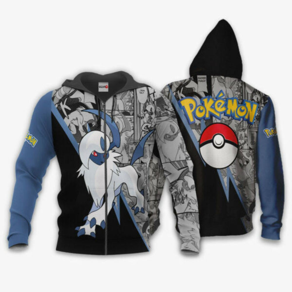 Absol Anime Pokemon 1k704 Fan Gift Stylist Unisex Cartoon Graphic Outfits Aop 3d Hoodie, Zip Hoodie 41