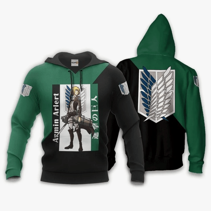 Armin Arlert Anime Manga Shingeki No Kyojin Attack On Titan For Men And Women 3d Hoodie Zip Hoodie