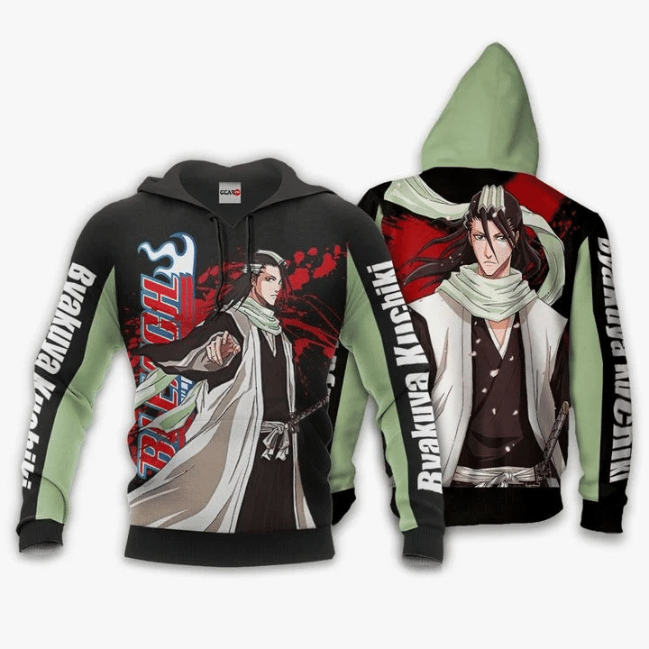 Byakuya Kuchiki Anime Manga Bleach For Men And Women 3d Hoodie Zip Hoodie