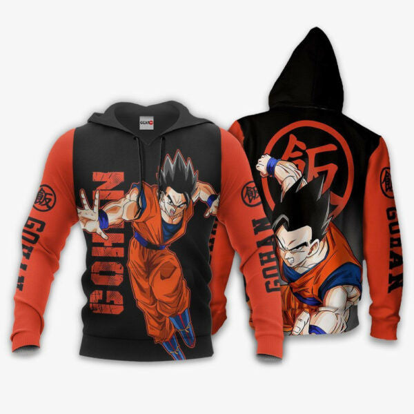 Gohan Dragon Ball Z Anime 1k294 Fan Gift Stylist Unisex Cartoon Graphic Outfits Aop 3d Hoodie, Zip Hoodie 374
