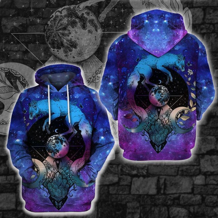 Moon Child Wolf 3d Hoodie Zip Hoodie