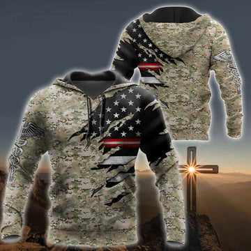 Nurse Camouflage Full Over Printing 3d Hoodie 3
