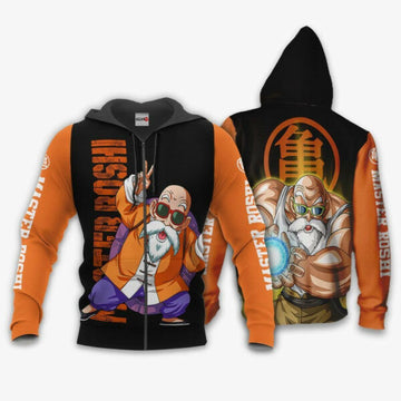 Master Roshi Dragon Ball Z Anime 1k280 Fan Gift Stylist Unisex Cartoon Graphic Outfits Aop 3d Hoodie, Zip Hoodie 900