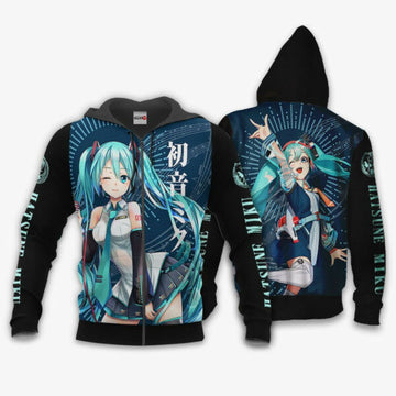 Hatsune Miku Vocaloid Anime 3k238 Fan Gift Stylist Unisex Cartoon 3d Hoodie Zip Hoodie 381