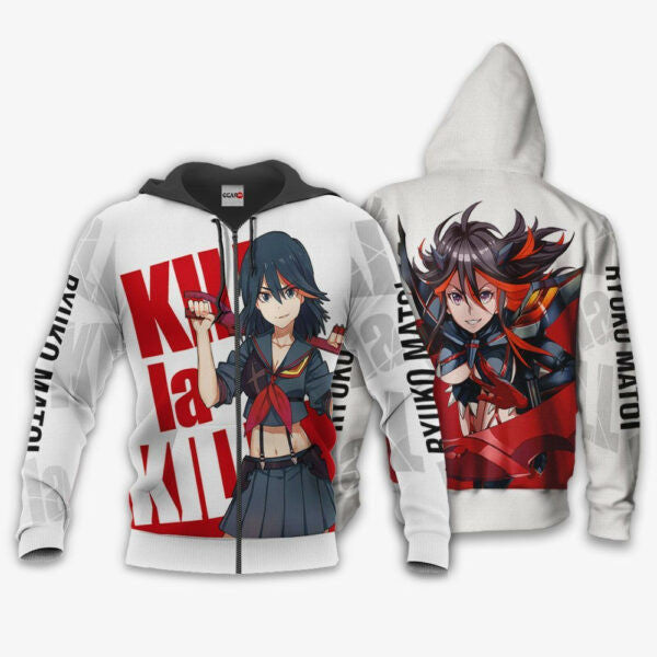Kill La Kill Ryuko Matoi Anime 3k248 Fan Gift Stylist Unisex Cartoon 3d Hoodie Zip Hoodie 877