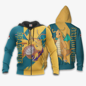 Dragonite Anime Pokemon Manga 1k817 Fan Gift Stylist Unisex Cartoon Graphic Outfits Aop 3d Hoodie Zip Hoodie 1330