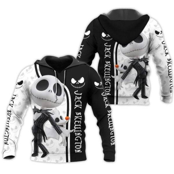 Nightmare Before Christmas Jack Skellington Hoodie And Zip Hoodie, Gift For Fan 3d All Over Print Shirt Hoodie 2388