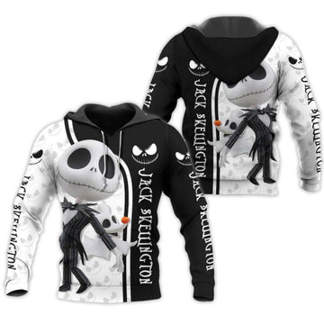 Nightmare Before Christmas Jack Skellington Hoodie And Zip Hoodie, Gift For Fan 3d All Over Print Shirt Hoodie 2388