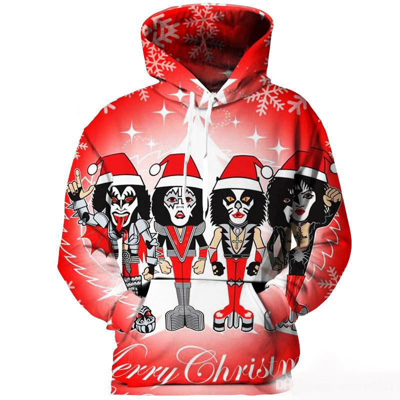 The Kiss Hoodies Hommes Femmes Sweat Band Pull Rock Jumpers Fans Collection Streetwear
