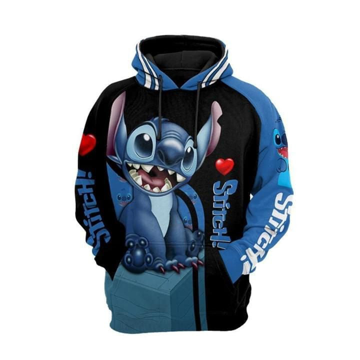 Disney Cartoon Lilo And Stitch 3d Hoodie