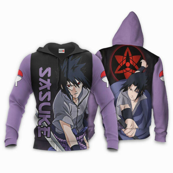 Uchiha Sasuke Sharingan Eyes Naruto Anime 3k452 Fan Gift Stylist Unisex Cartoon 3d Hoodie Zip Hoodie 2458