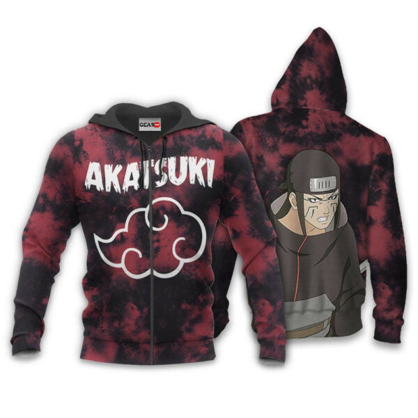 Akatsuki Kyusuke Tie Dye Style Naruto Anime 1k374 Fan Gift Stylist Unisex Cartoon Graphic Outfits Aop 3d Hoodie, Zip Hoodie 142