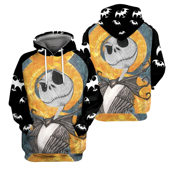 Jack Skellington The Nightmare Before Christmas 79 Fan Gift Stylist Unisex Cartoon Graphic Outfits Aop Hoodie, Zip Hoodie 485