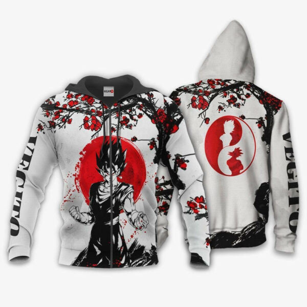 Vegito Japan Cherry Blossoms Dragon Ball Z Anime 1k347 Fan Gift Stylist Unisex Cartoon Graphic Outfits Aop 3d Hoodie, Zip Hoodie 2258
