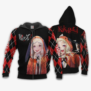 Runa Yomozuki Kakegurui Anime 3k368 Fan Gift Stylist Unisex Cartoon 3d Hoodie Zip Hoodie 2824