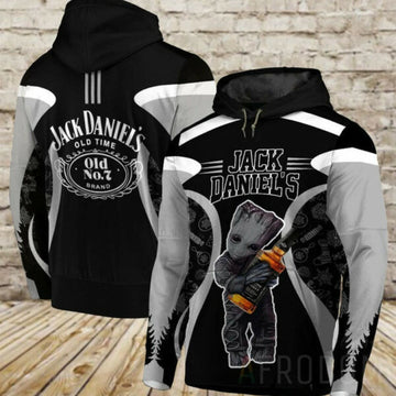 Groot Jack Daniel's Hoodie, Gift For Fan 3d All Over Print Shirt Hoodie 1568