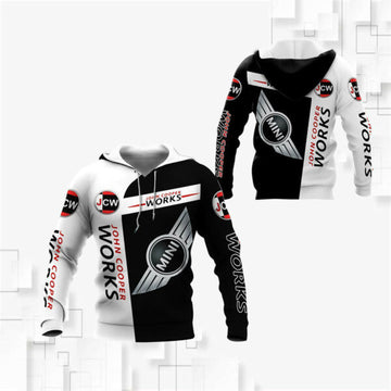Mini John Cooper Works Shirt Fan Gift 688, Stylist Unisex 3d Hoodie Zip Hoodie 2273