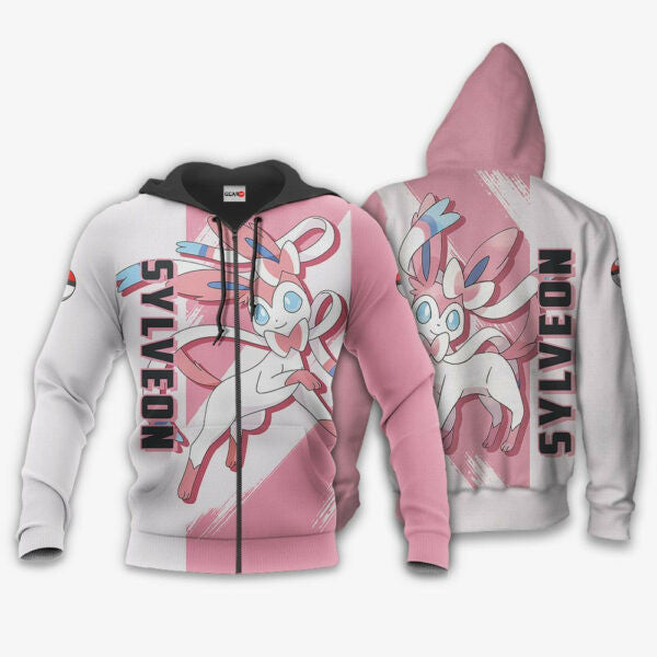 Sylveon Anime Pokemon Manga 1k854 Fan Gift Stylist Unisex Cartoon Graphic Outfits Aop 3d Hoodie Zip Hoodie 2421
