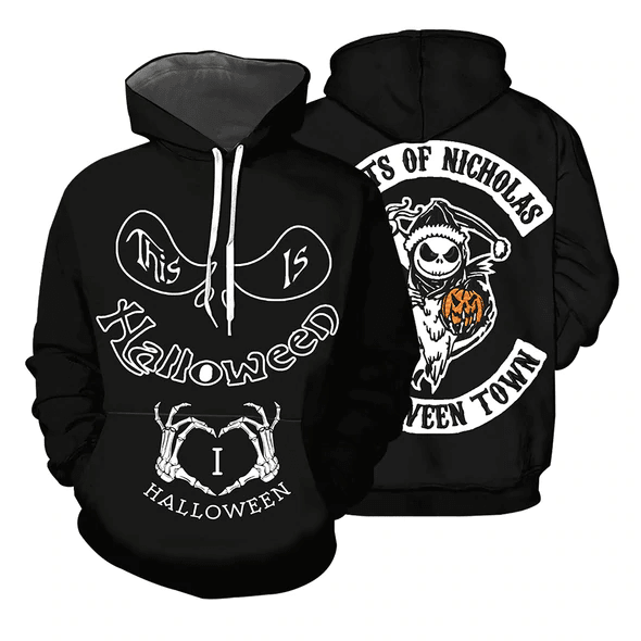 Jack Skellington The Nightmare Before Christmas 128 Fan Gift Stylist Unisex Cartoon Graphic Outfits Aop Hoodie, Zip Hoodie 981