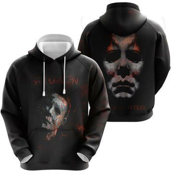 Halloween Michael Myers Scary Face Black 3d Hoodie Zip Hoodie