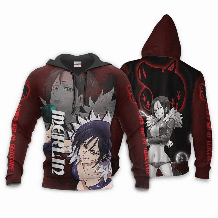 Boars Sin Of Gluttony Merlin Seven Deadly Sins Anime Manga For Men And Women 3d Hoodie Zip Hoodie