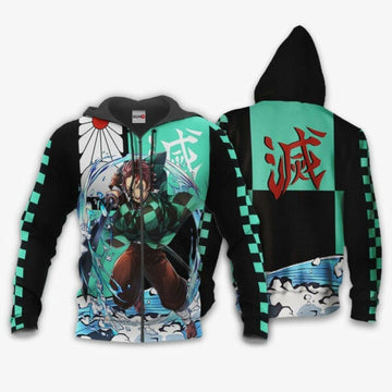 Demon Slayer Tanjiro Anime 2k850 Fan Gift Stylist Unisex Cartoon 3d Hoodie Zip Hoodie 1286