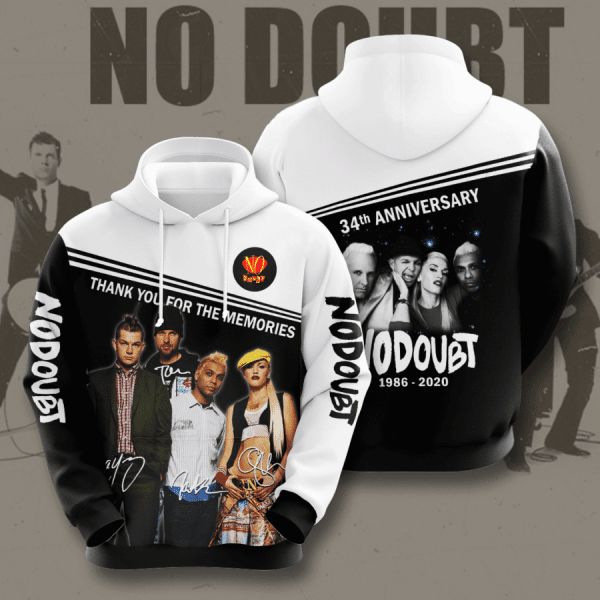 No Doubt 34th Anniversary 1986 2020 Signature Design Gift For Fan Custom 3d Hoodie All Over Printed Hoodie