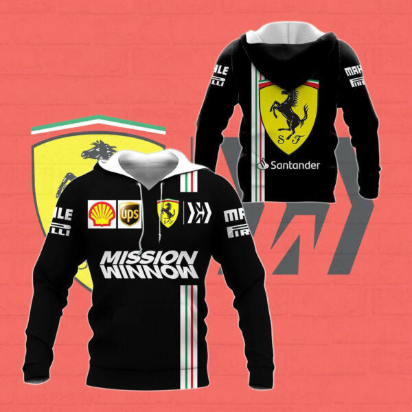 Scuderia Ferrari Luxyry Car Mission Winnow 7k951 Fan Gift 3d Zip Hoodie Hoodie Ii0 1853