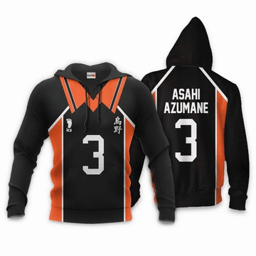 Karasuno Asahi Azumane Anime Manga Haikyuu Number 3 For Men And Women 3d Hoodie Zip Hoodie