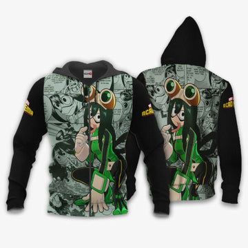 Tsuyu Asui Anime My Hero Academia Manga 1k982 Fan Gift Stylist Unisex Cartoon Graphic Outfits Aop 3d Hoodie Zip Hoodie 2884