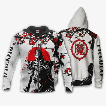 Piccolo Japan Cherry Blossoms Dragon Ball Z Anime 1k274 Fan Gift Stylist Unisex Cartoon Graphic Outfits Aop 3d Hoodie, Zip Hoodie 2408