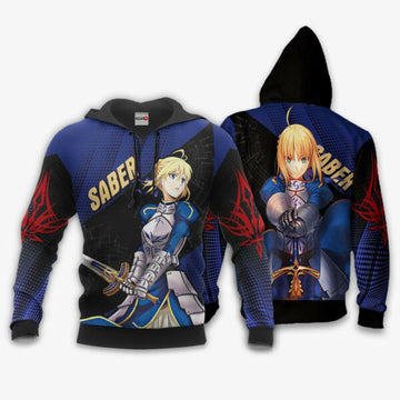 Fate Stay Night Saber Anime 3k278 Fan Gift Stylist Unisex Cartoon 3d Hoodie Zip Hoodie 537