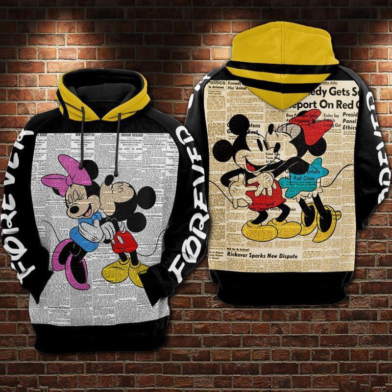 Mickey Kiss Minnie Disney Over Print 3d Hoodie Zip Hoodie 18