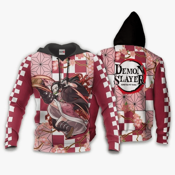Demon Slayer Nezuko Anime Manga For Men And Women 3d Hoodie Zip Hoodie