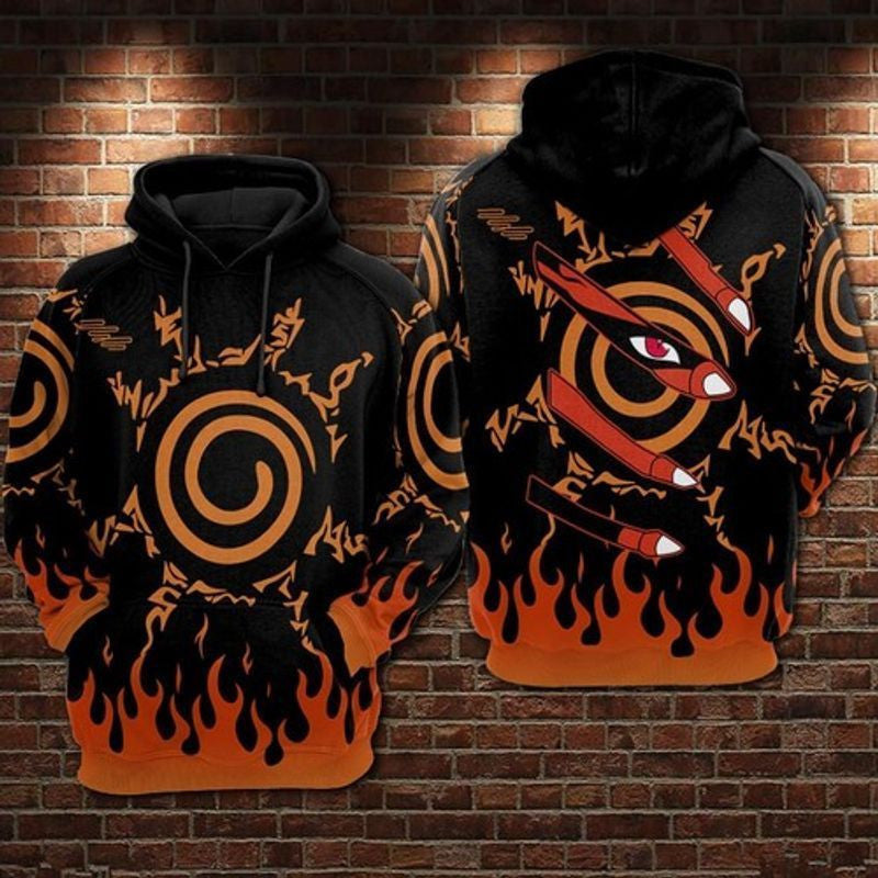 Kurama And Naruto Anime S12 Men And Women All Over Printing 3d Hoodie
