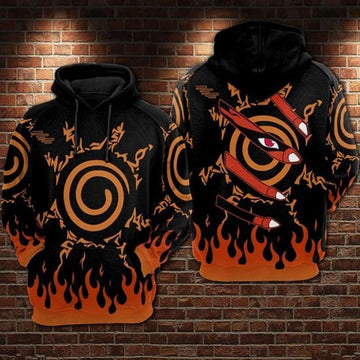Kurama And Naruto Anime S12 Men And Women All Over Printing 3d Hoodie