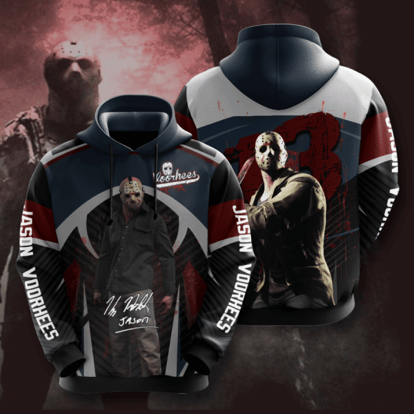 Jason Voorhees And Friday The 13th Halloween Design Gift For Fan Custom 3d Hoodie All Over Printed Hoodie