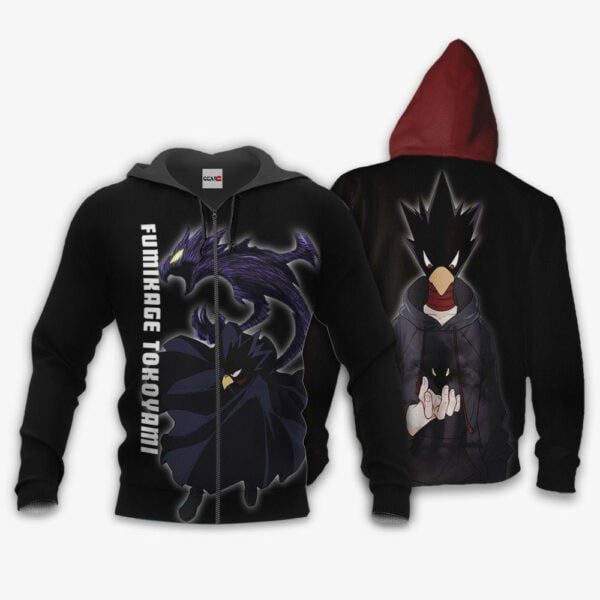 Fumikage Tokoyami Anime My Hero Academia Manga 2k8 Fan Gift Stylist Unisex Cartoon Graphic Outfits Aop 3d Hoodie Zip Hoodie 446