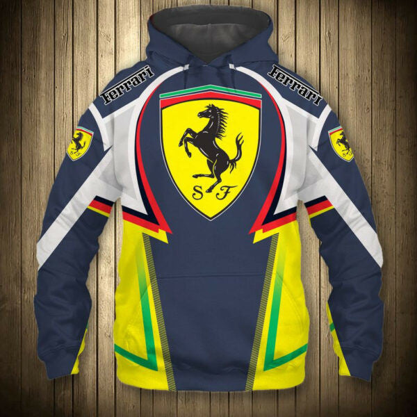 Ferrari Luxury Sport Car 7k375 Fan Gift Stylist Unisex Cartoon 3d Hoodie Zip Hoodie 1158