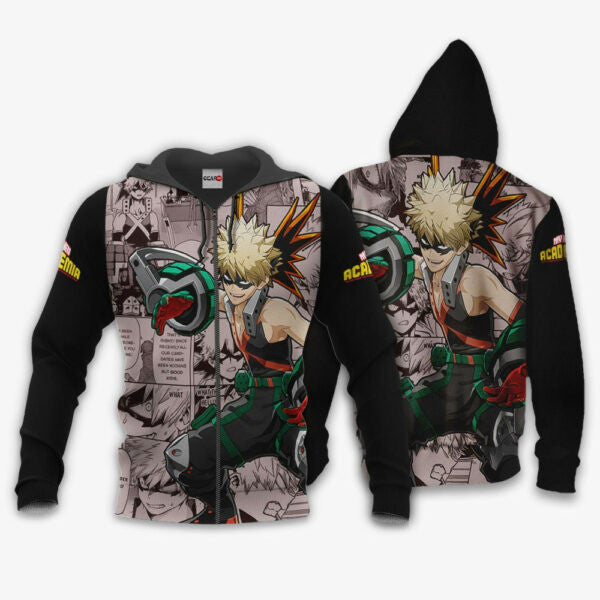 Katsuki Bakugou Anime My Hero Academia Manga 1k996 Fan Gift Stylist Unisex Cartoon Graphic Outfits Aop 3d Hoodie Zip Hoodie 1410