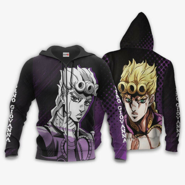 Giorno Giovanna Jojo?s Bizarre Adventure Anime 3k474 Fan Gift Stylist Unisex Cartoon 3d Hoodie Zip Hoodie 1021