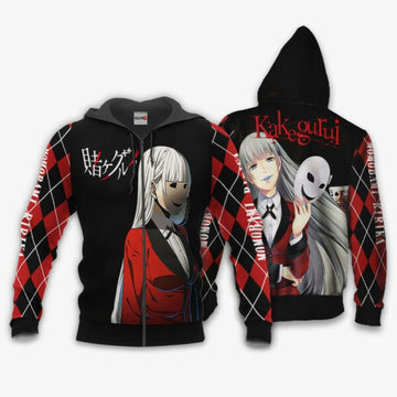 Ririka Momobami Kakegurui Anime 3k466 Fan Gift Stylist Unisex Cartoon 3d Hoodie Zip Hoodie 1872