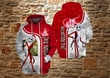 Jack Skellington Over Print 3d Hoodie Zip Hoodie 227