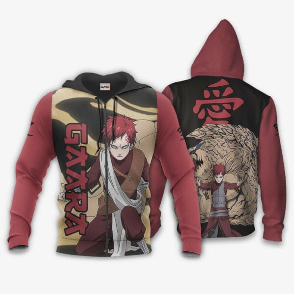 Gaara Naruto Anime 3k386 Fan Gift Stylist Unisex Cartoon 3d Hoodie Zip Hoodie 1506