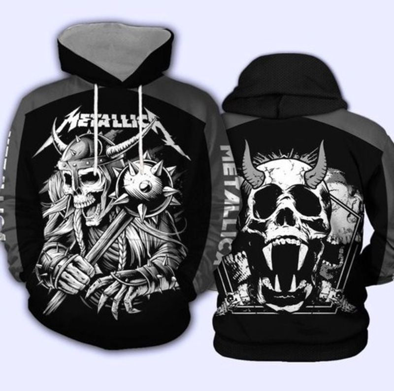 Metallica Skull Combatant Creepy Style All Over Printed Custom 3d Hoodie